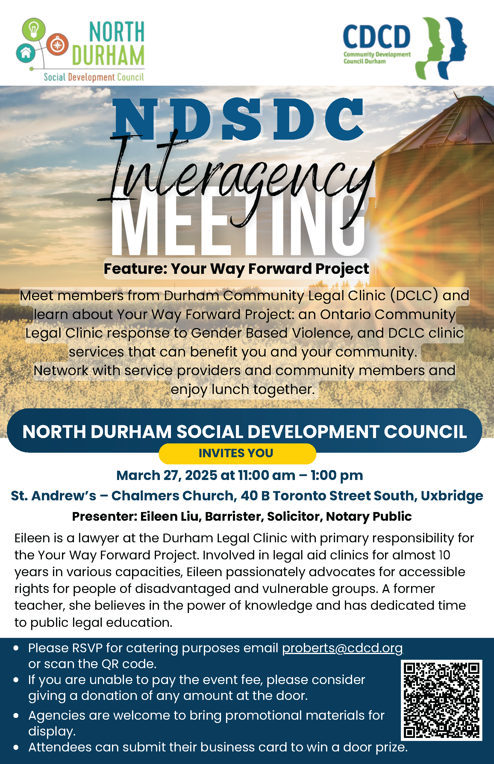 Flyer promoting NDSDC Interagency Meeting. Meeting features Your Way Forward Project.